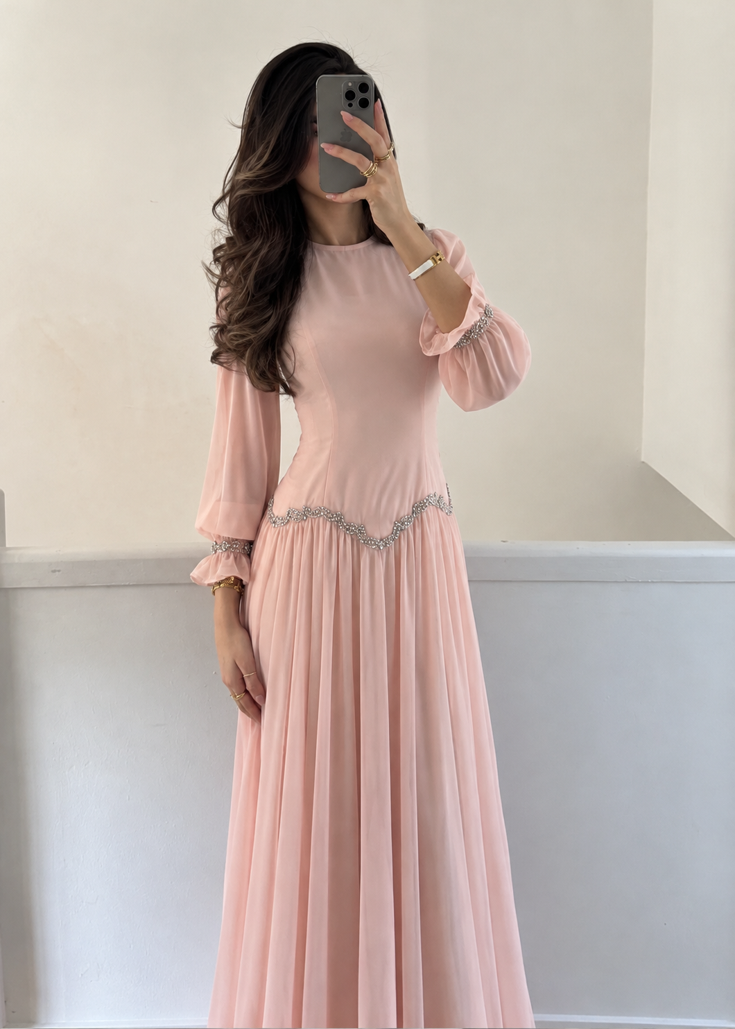 Rania Rüschen-Abaya – Pink