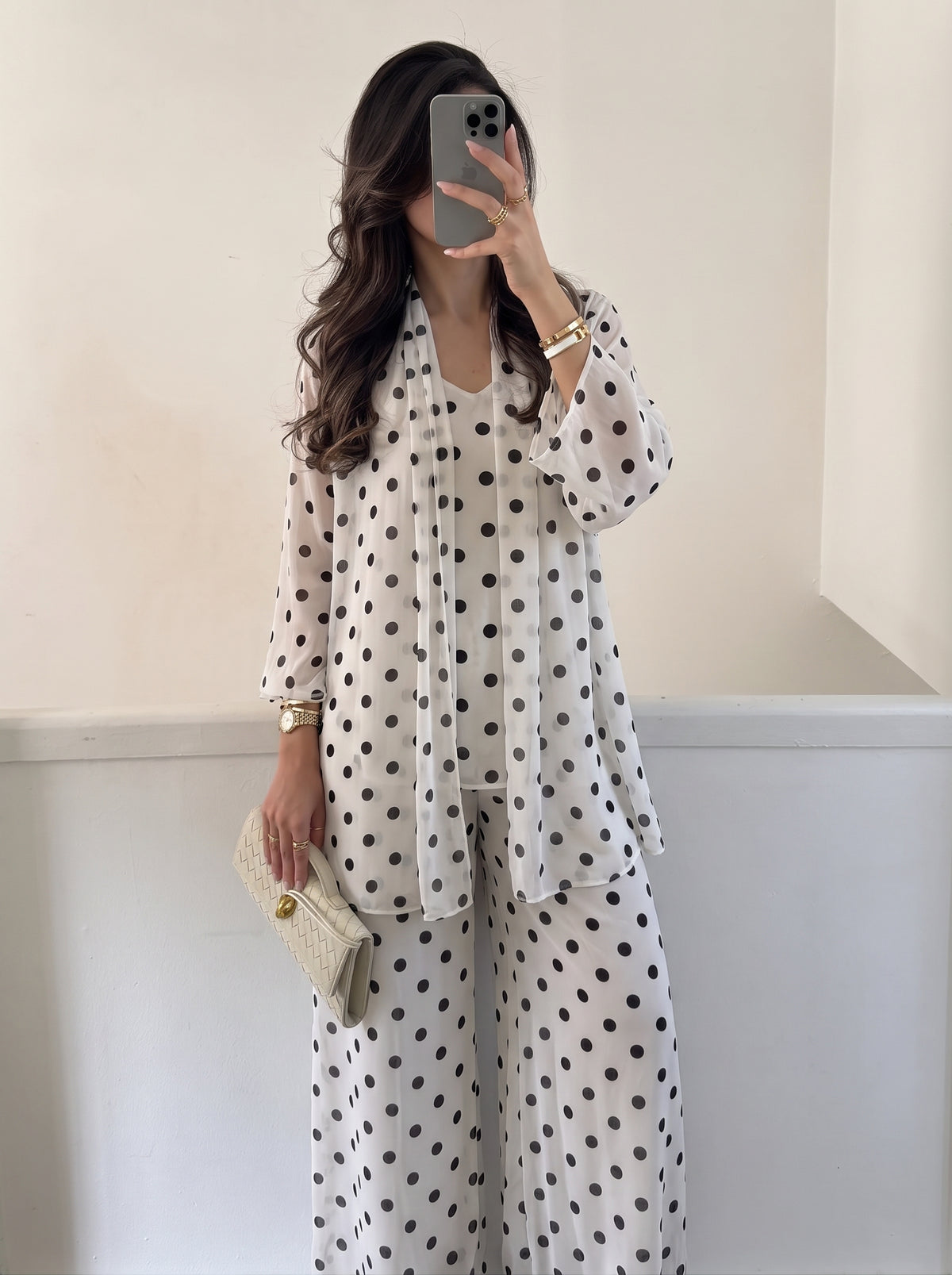 Hiba Tupfen-Set – Weiß