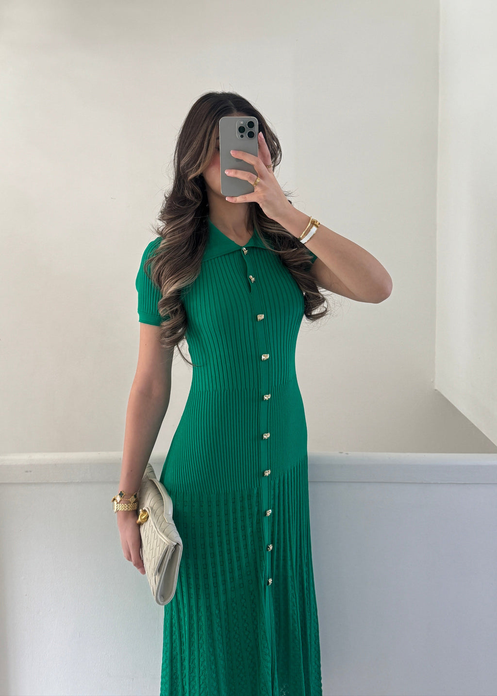 Perla Strickkleid Grün von SAVIELLA – Ansicht 3