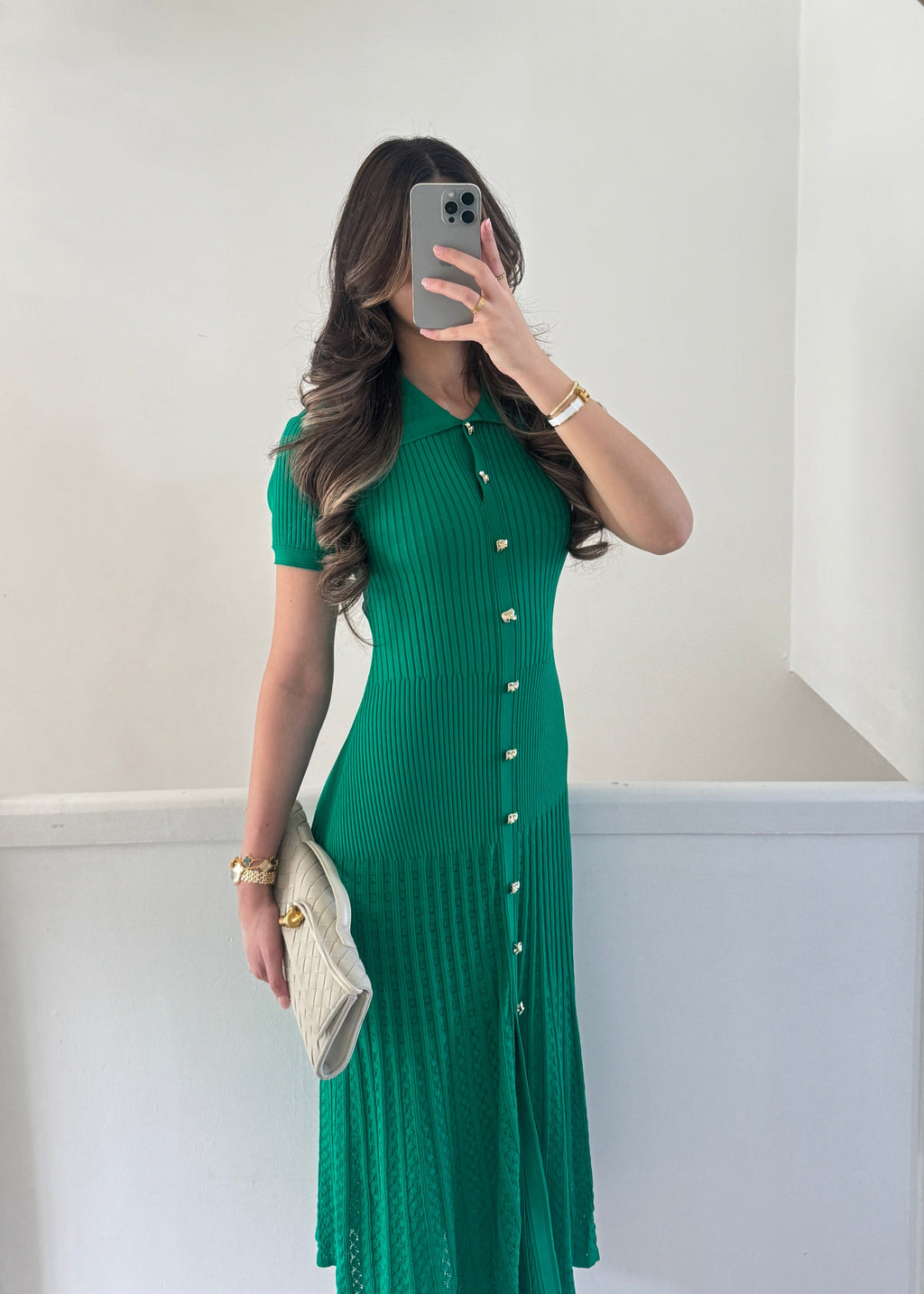 Perla Strickkleid Grün von SAVIELLA – Ansicht 1