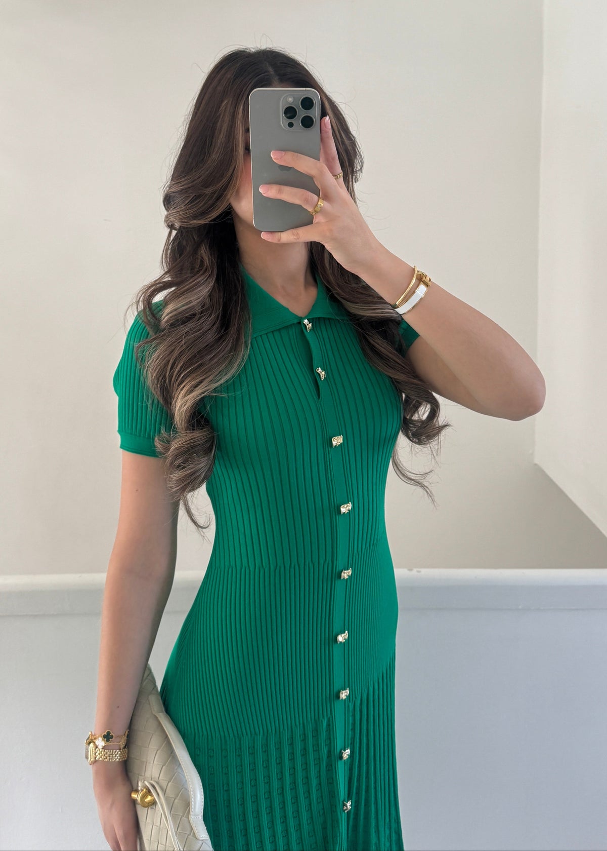 Perla Strickkleid – Grün