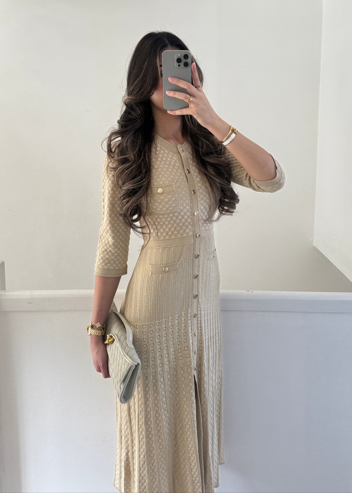 Celeste Strickkleid – Beige