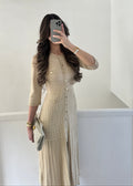 Celeste Strickkleid – Beige