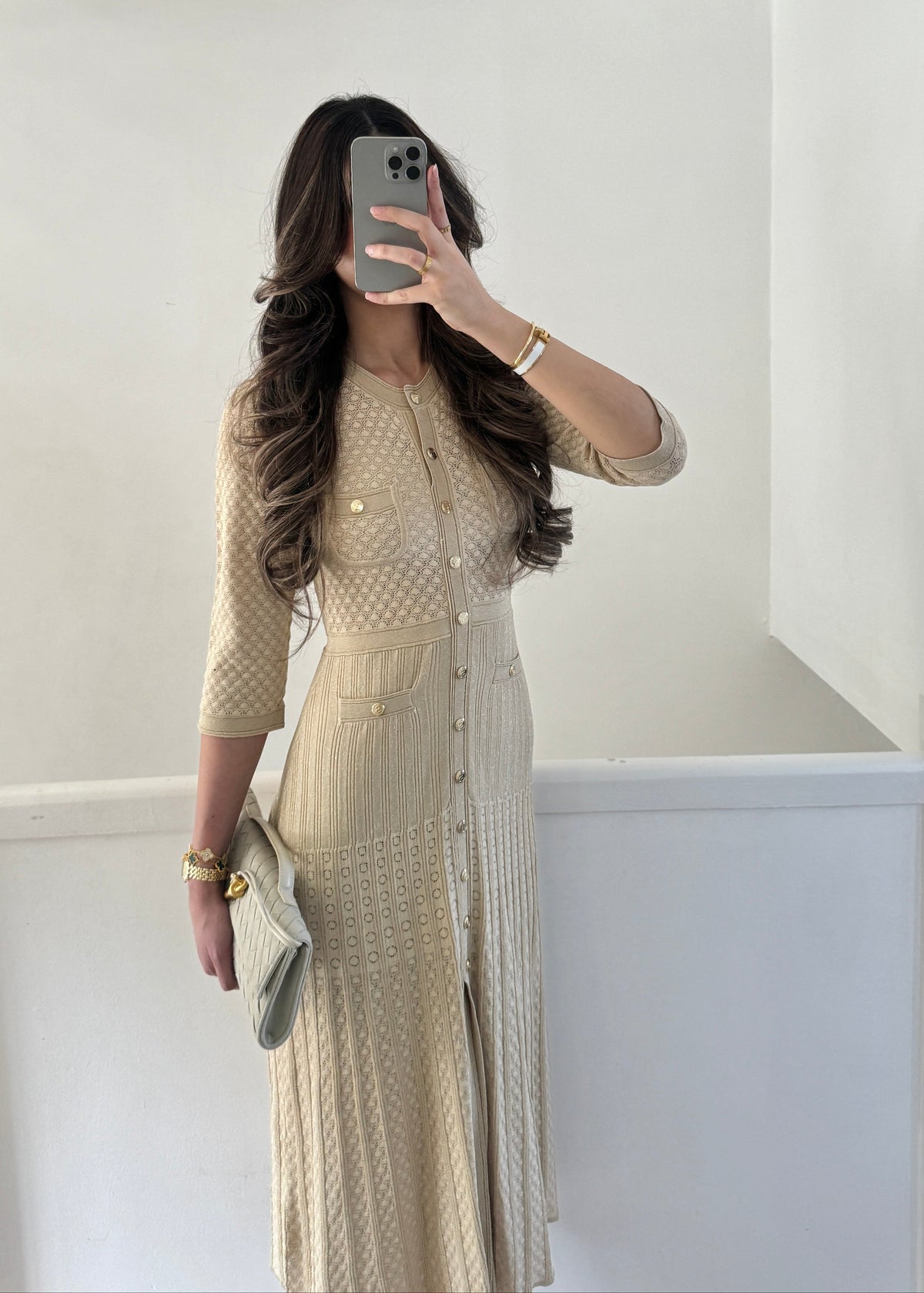 Celeste Strickkleid – Beige