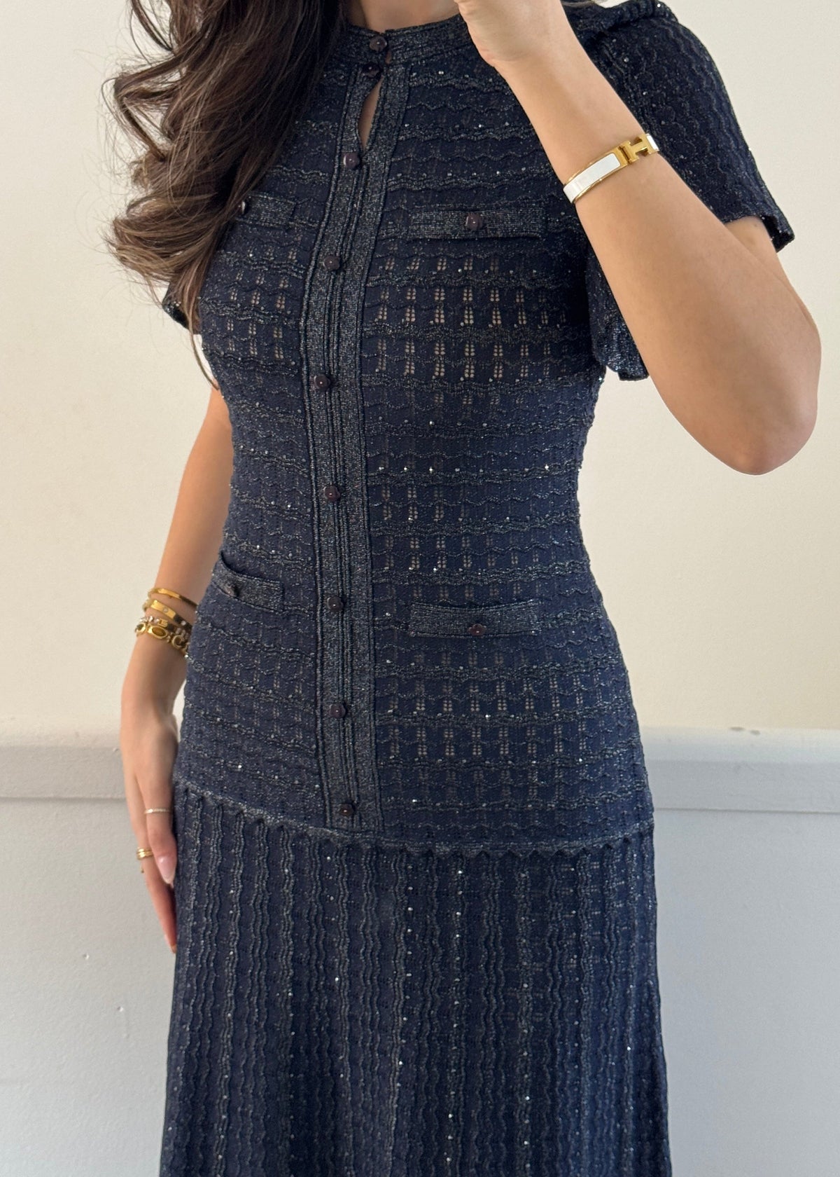 Almaz Strickkleid – Navy