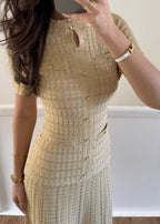 Almaz Strickkleid Beige von SAVIELLA – Ansicht 2